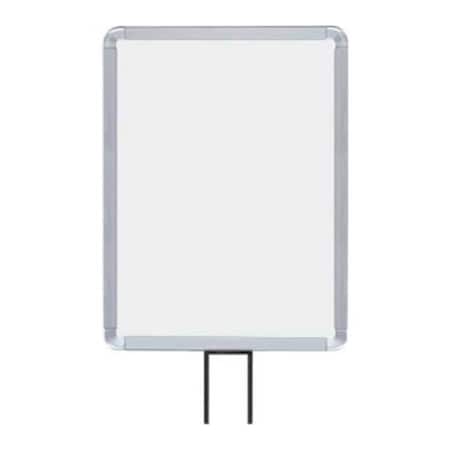 Lavi Industries Vertical Fixed Sign Frame, 11" x 14", For 13' Posts, Satin 50-1131F12V-S/SA